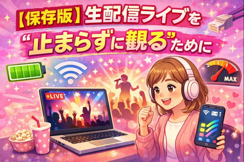 【保存版】生配信ライブを“止まらずに観る”ために