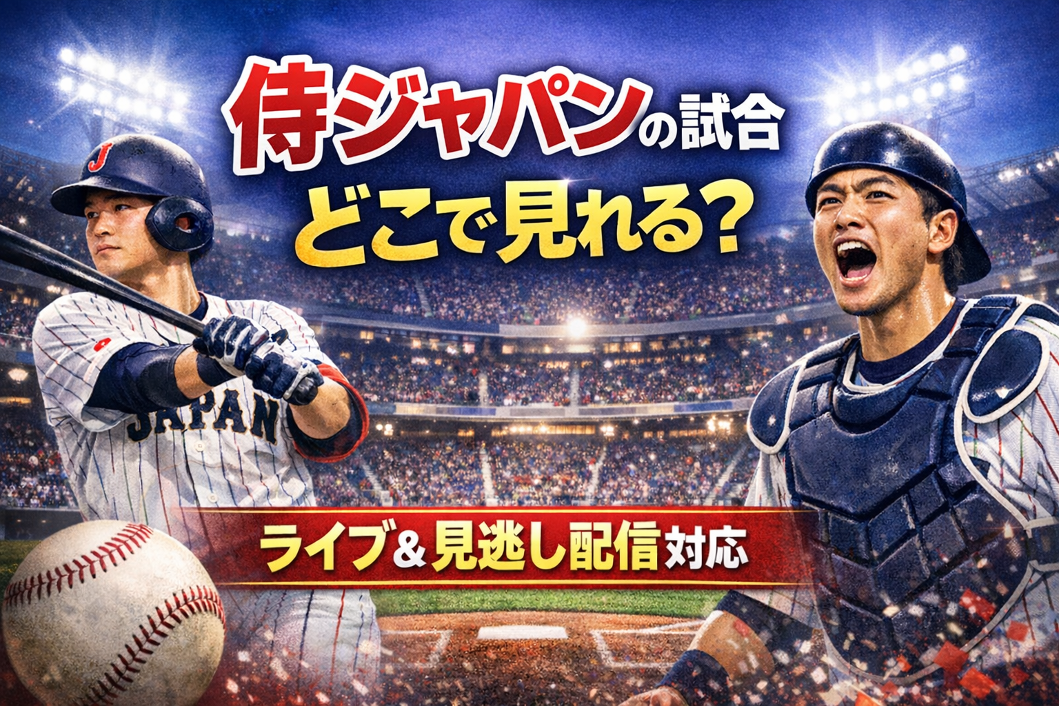 【2026年最新】侍ジャパンの試合はどこで見れる？WBC日本代表戦のライブ・見逃し配信の視聴方法まとめ