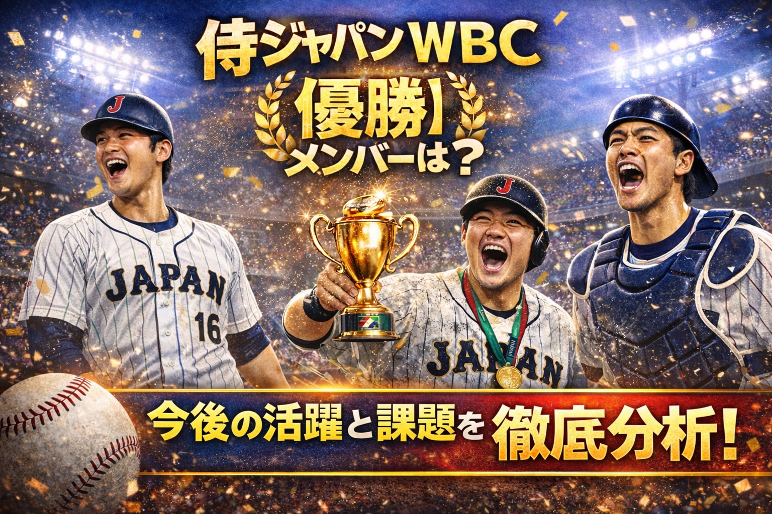 侍ジャパンWBC【優勝】メンバーは?今後の活躍と課題を徹底分析!