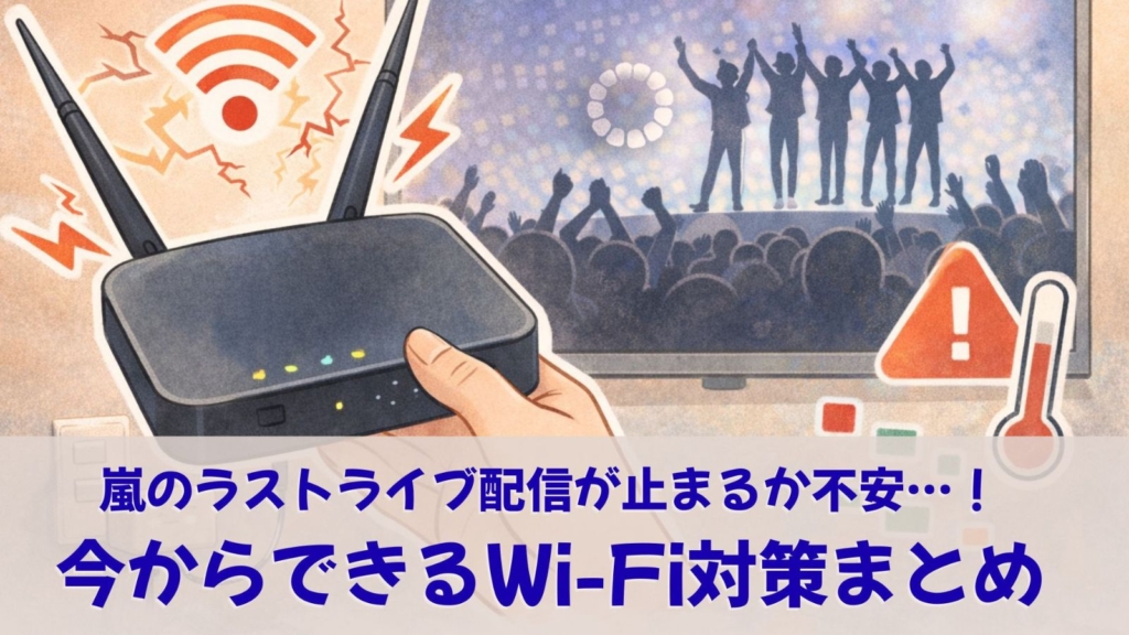 嵐のラストライブ配信が止まるか不安…！今からできるWi-Fi対策まとめ