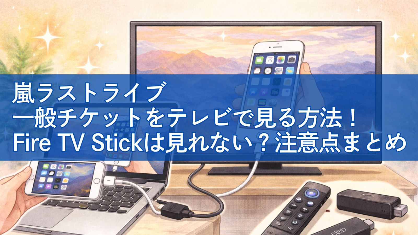 嵐ラストライブ一般チケットをテレビで見る方法！Fire TV Stickは見れない？注意点まとめ
